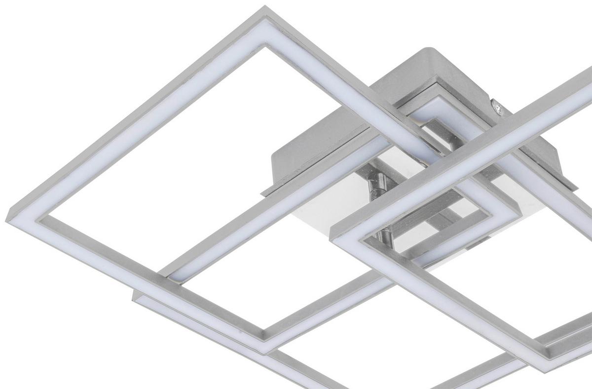 LED-Deckenleuchte Elis - Chromfarben/Silberfarben, MODERN, Kunststoff/Metall (43/43/8cm) - Luca Bessoni