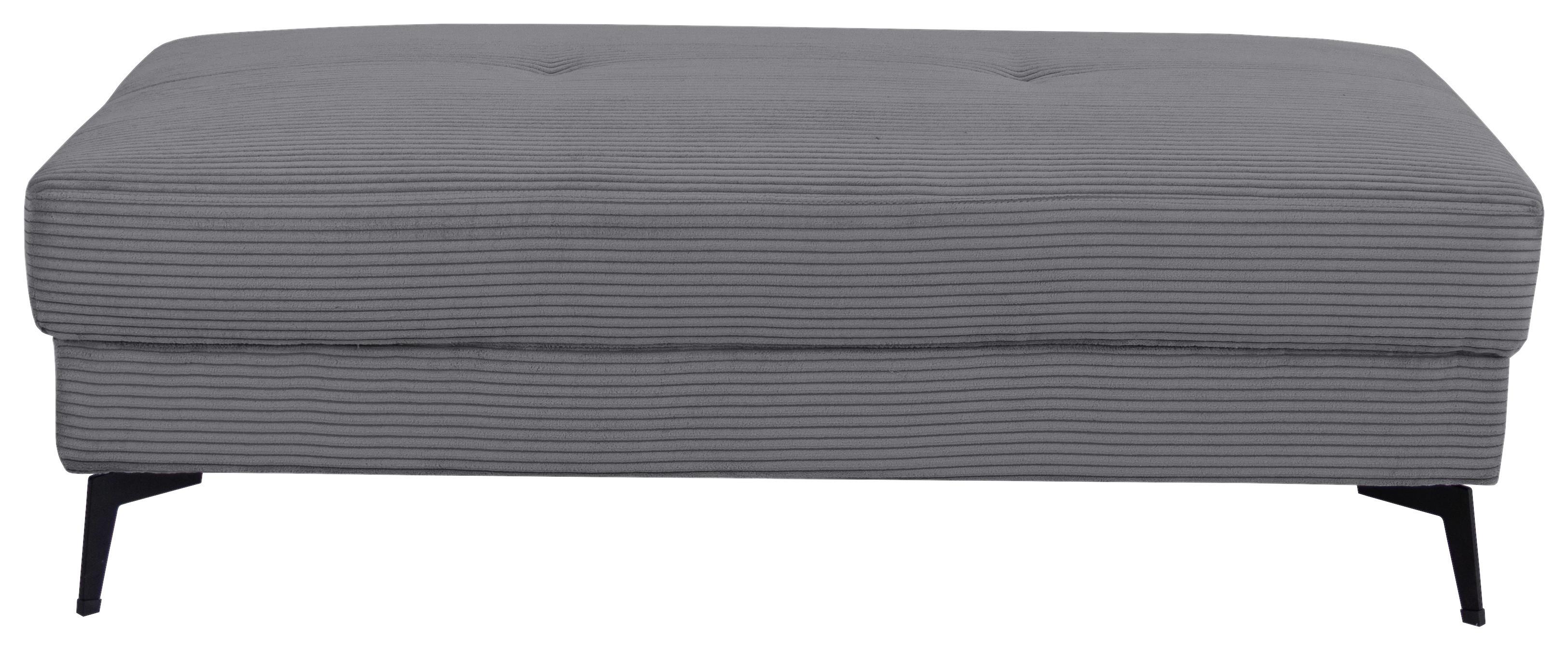 Hocker Zero Dunkelgrau B: 140 cm - Dunkelgrau/Schwarz, Trend, Textil (140/46/80cm)