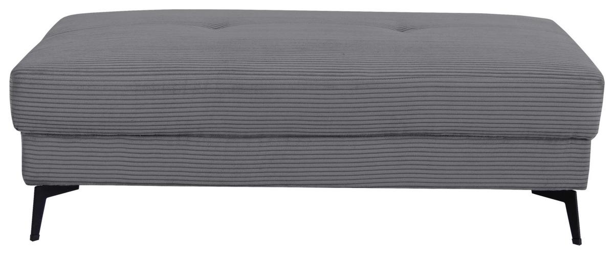 Hocker Zero Dunkelgrau B: 140 cm - Dunkelgrau/Schwarz, Trend, Textil (140/46/80cm)