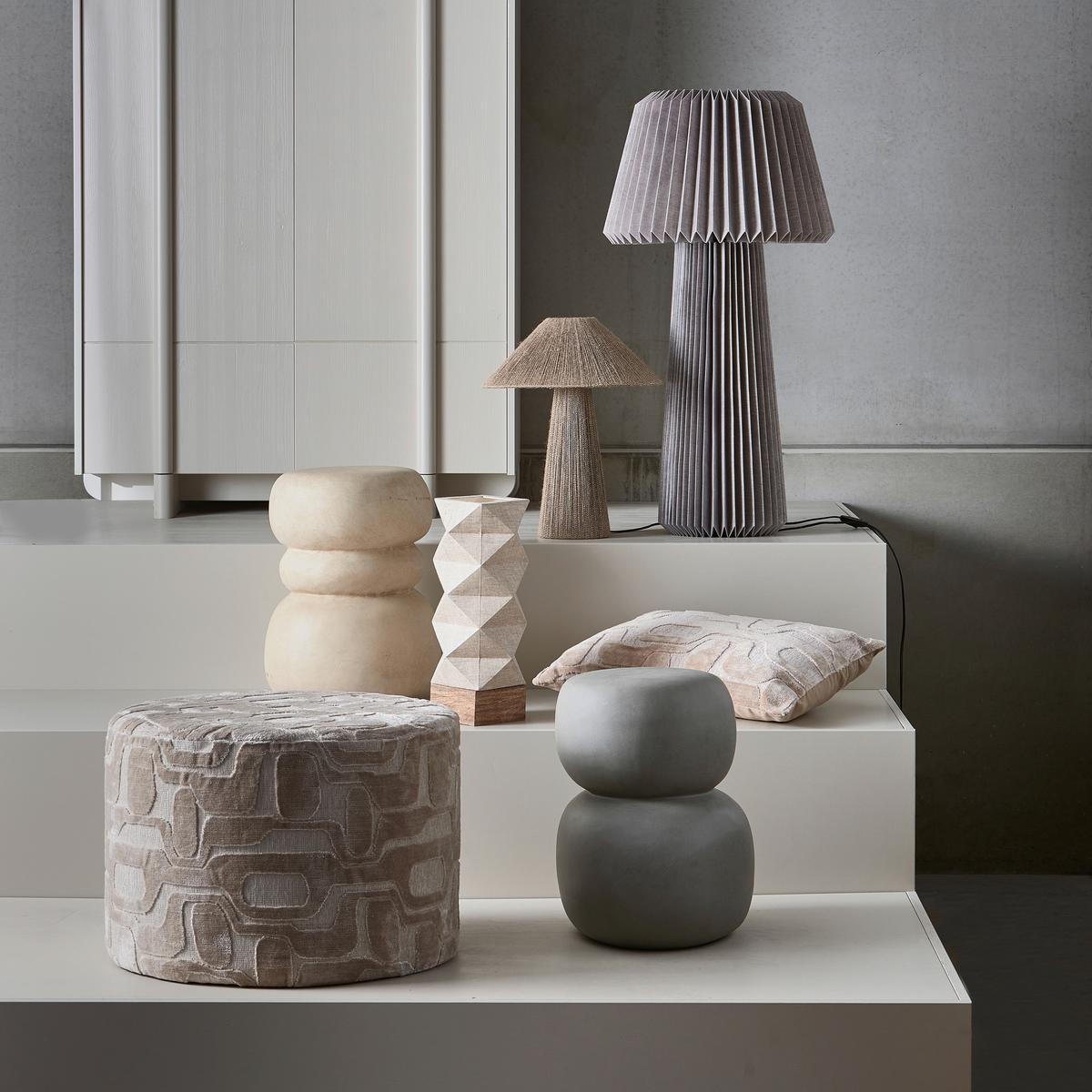 Hocker Yago Naturfarben B: 60cm - Naturfarben, Design, Textil (60/43/60cm) - Livetastic