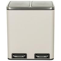 Abfallsammler Clean Ix Schwarz B: 41,5 cm - Beige/Schwarz, MODERN, Kunststoff/Metall (41,5/48/32cm) - MID.YOU