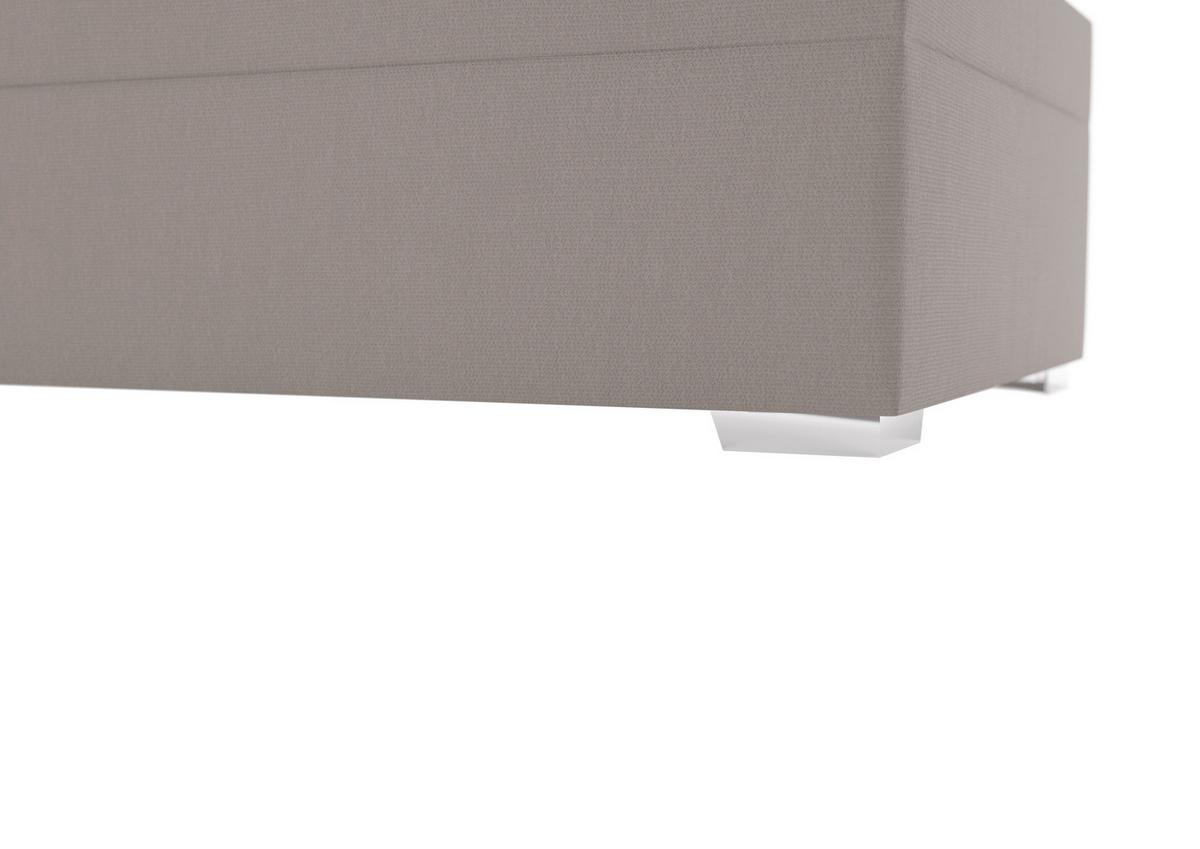 Čalúnená posteľ KLARA 90/200cm, cappuccino - cappuccino/chrómová, Modern, drevo/textil (90/200cm)