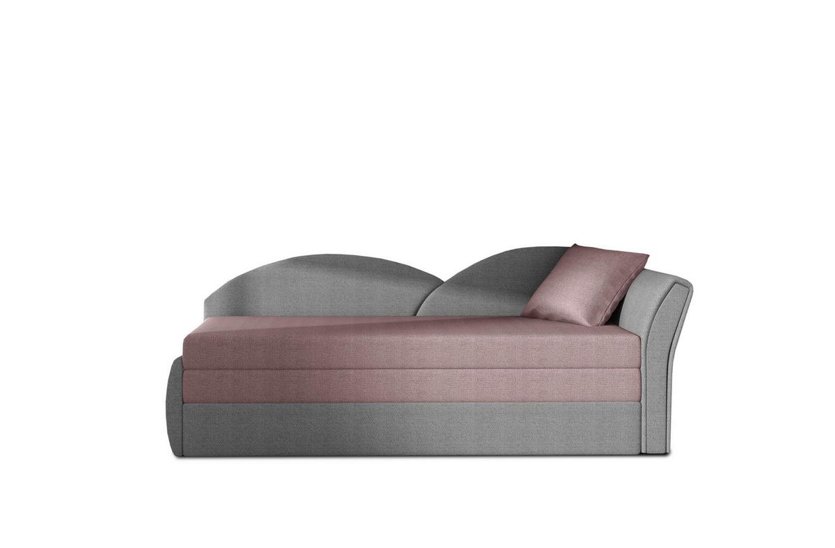 Récamiere Rosa, Hellgrau, S: 218x80 Cm - Erlefarben/Hellgrau, Design, Textil (218/80cm) - MID.YOU