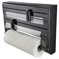 KÜCHENROLLENHALTER PARAT BLACK - Schwarz, Basics, Metall (38,5/26/7cm) - Leifheit