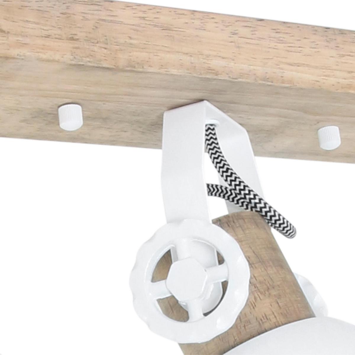 Deckenspots Gearwood - Anthrazit/Kupferfarben, Trend, Holz/Metall (59/19/23cm)
