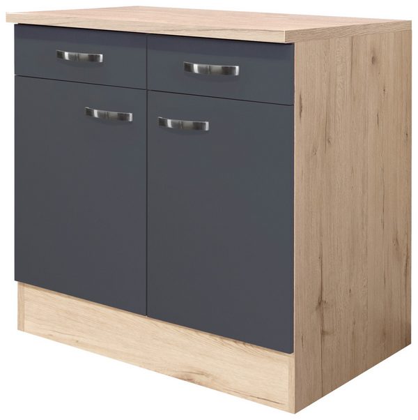 Küchenschrank mit basaltgrauer Front online kaufen