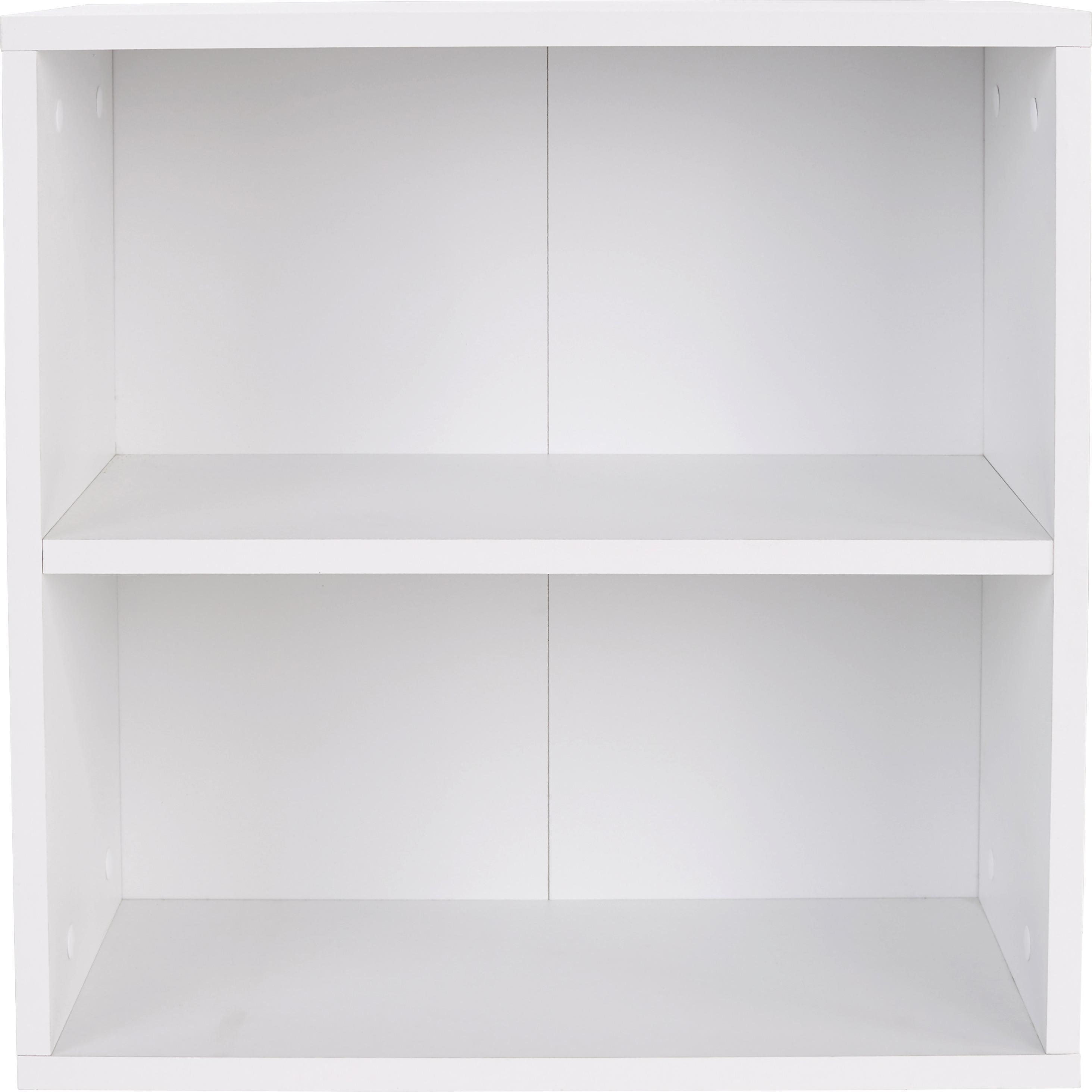 NÁSTENNÝ REGÁL ELKE ELR01 - biela, Modern, kompozitné drevo (50/50/26cm)