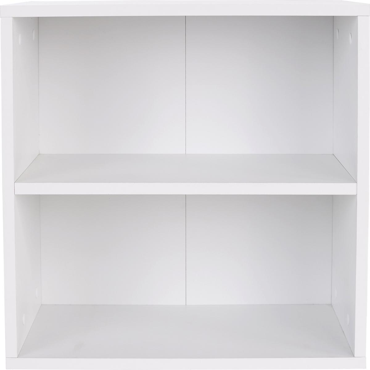NÁSTENNÝ REGÁL ELKE ELR01 - biela, Modern, kompozitné drevo (50/50/26cm)