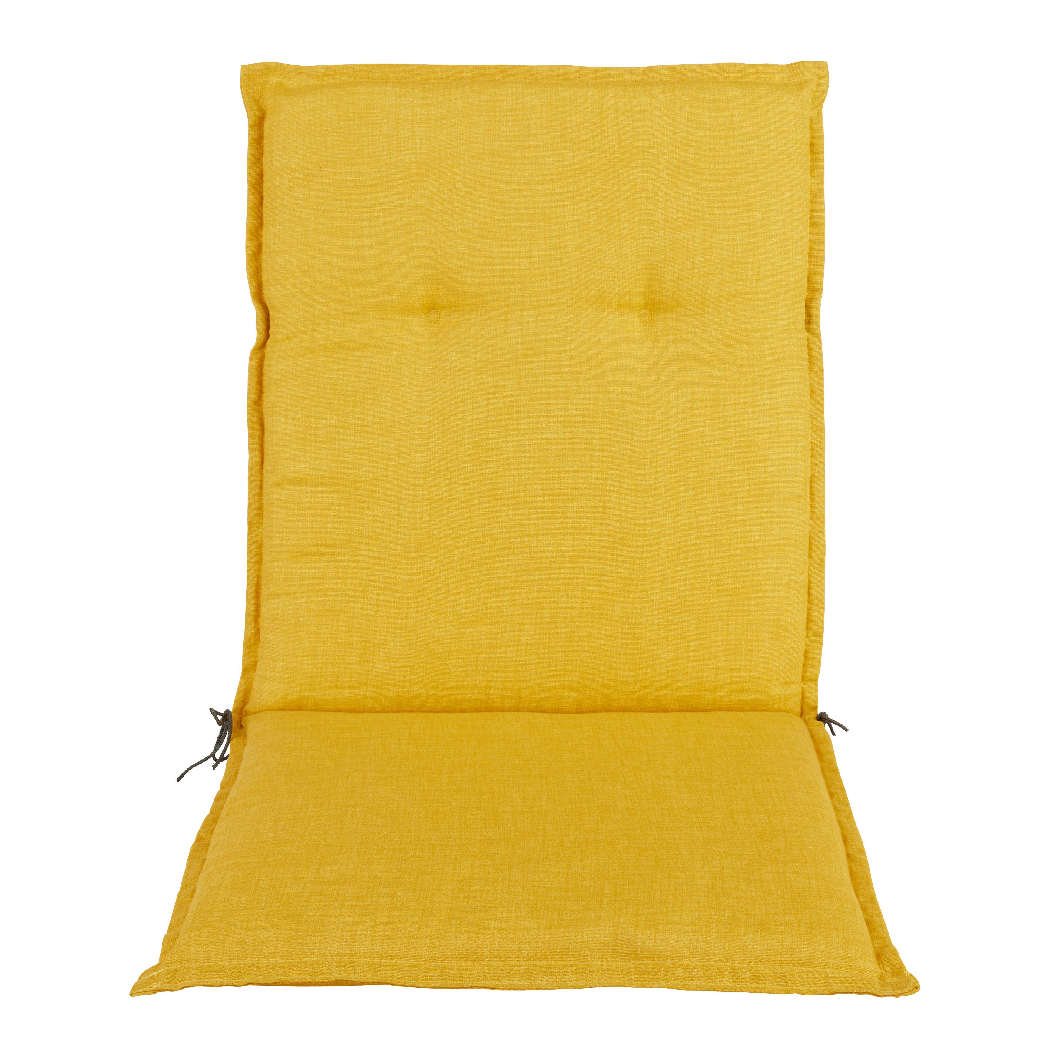 PODLOŽKA NA ŽIDLI GENF 1 - hořčicově žlutá, Basics, textil (100/48/5cm) - Mömax