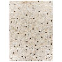 Lederteppich Ravi 400 - Silberfarben/Grau, KONVENTIONELL, Leder (80/150cm)