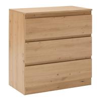 KOMODA MARA - černá/barvy stříbra, Konvenční, kompozitní dřevo/plast (77/80/42cm) - Mömax