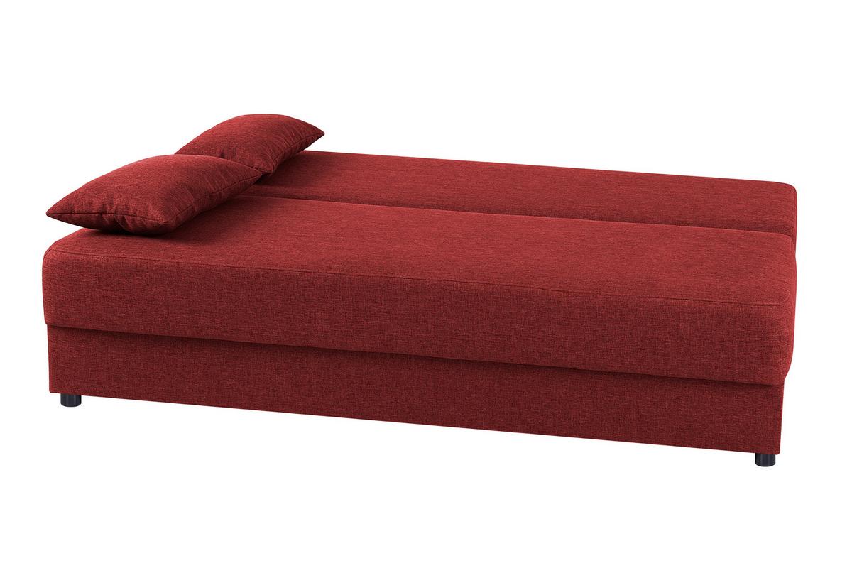 Schlafsofa Nele Rot B: 193 cm - Rot, Design, Holzwerkstoff/Textil (193/82/80cm) - P & B