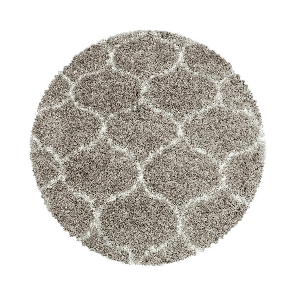 Webteppich Beige Naturfaser Salsa Ø 80 cm