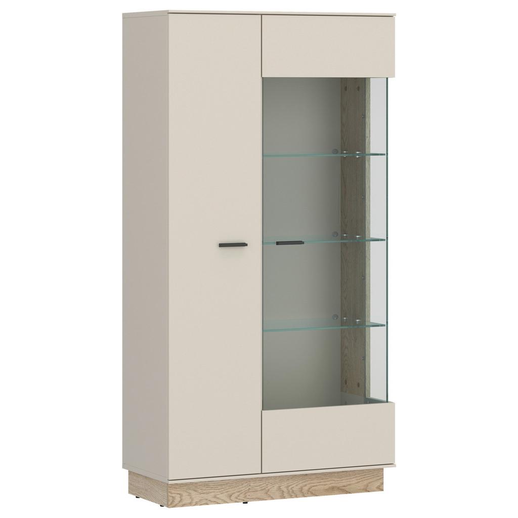 Vitrine, Meolo, B: 75 Cm Kaschmir/eichefarben