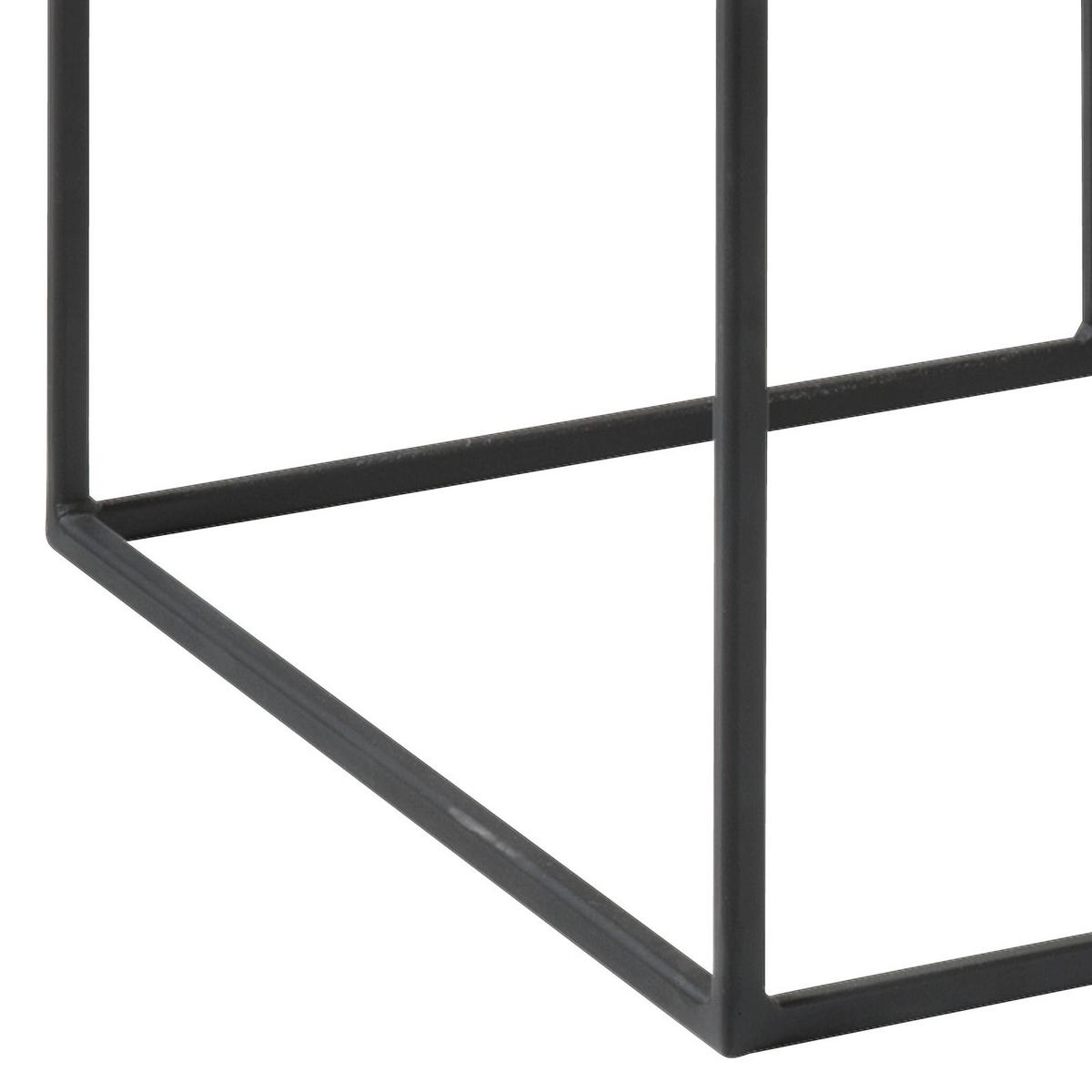 Couchtisch Mit Holzplatte Und Ablagefach Thore Eiche/schwarz - Klar/Eichefarben, MODERN, Glas/Holz (110/60/42cm) - Livetastic
