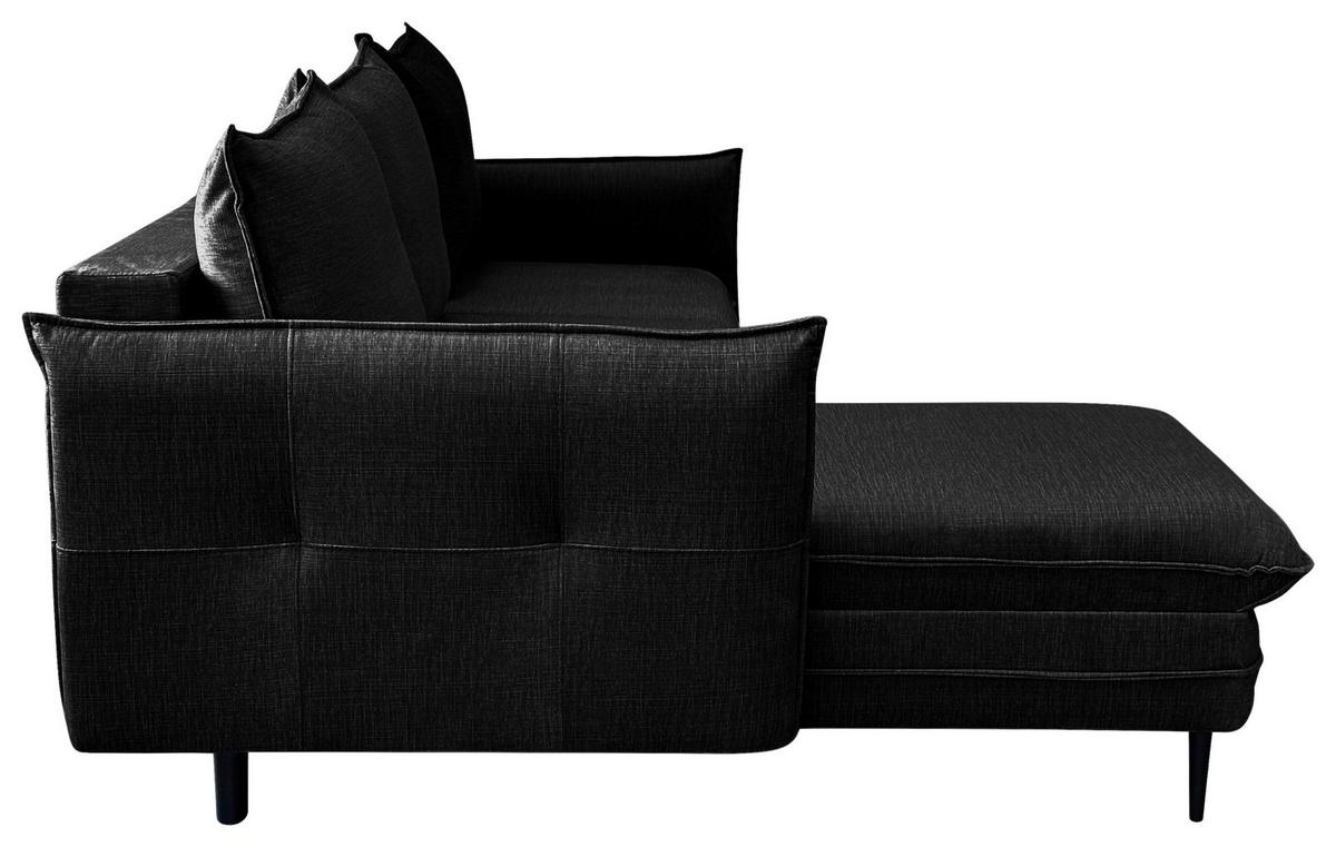 Ecksofa mit Bettkasten Melody Schwarz S: 170x235 cm - Schwarz, Design, Textil (170/235cm) - MID.YOU
