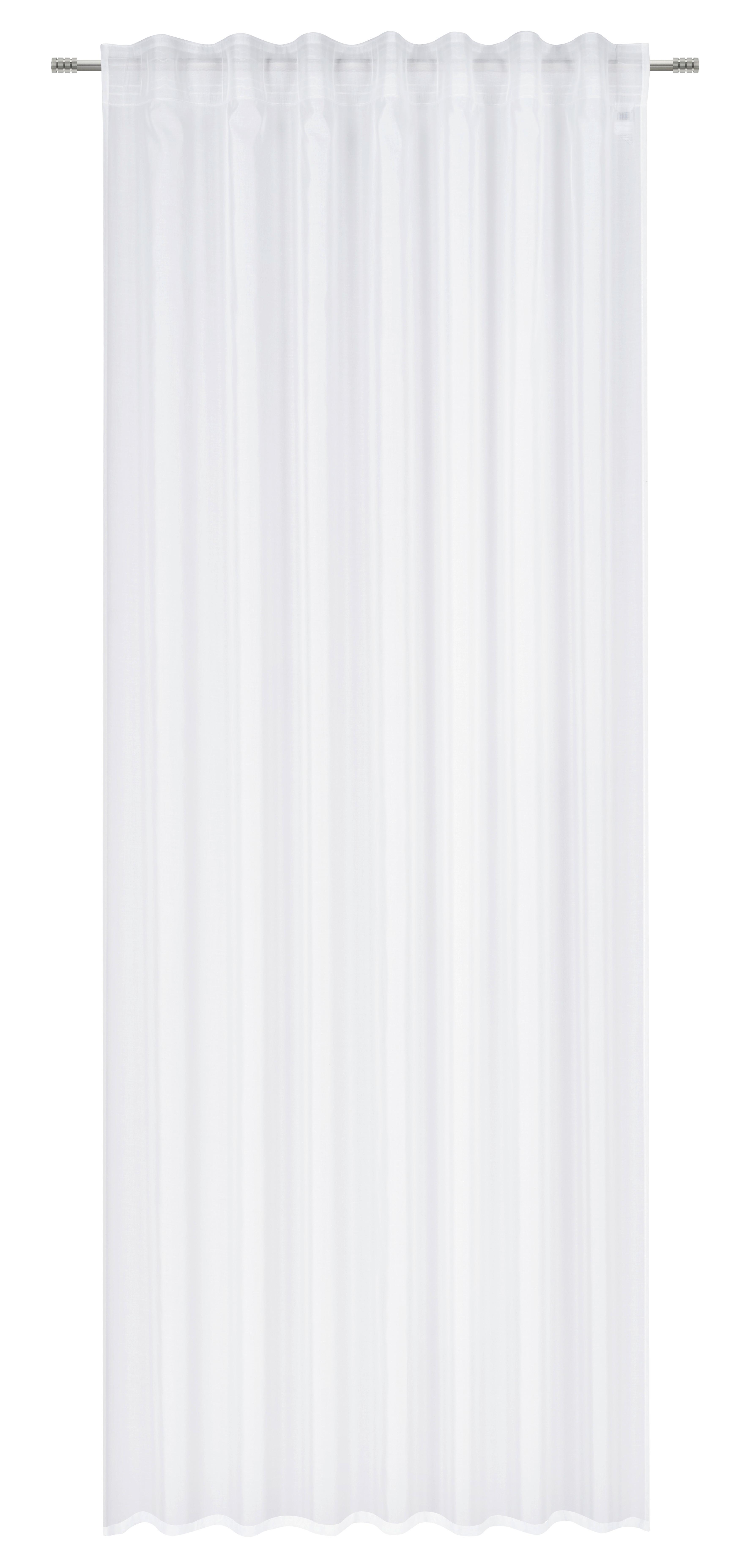 HOTOVÝ ZÁVES LEO TRANSPARENT 2 KS -AKT- - biela, Konventionell, textil (140/255cm) - Premium Living