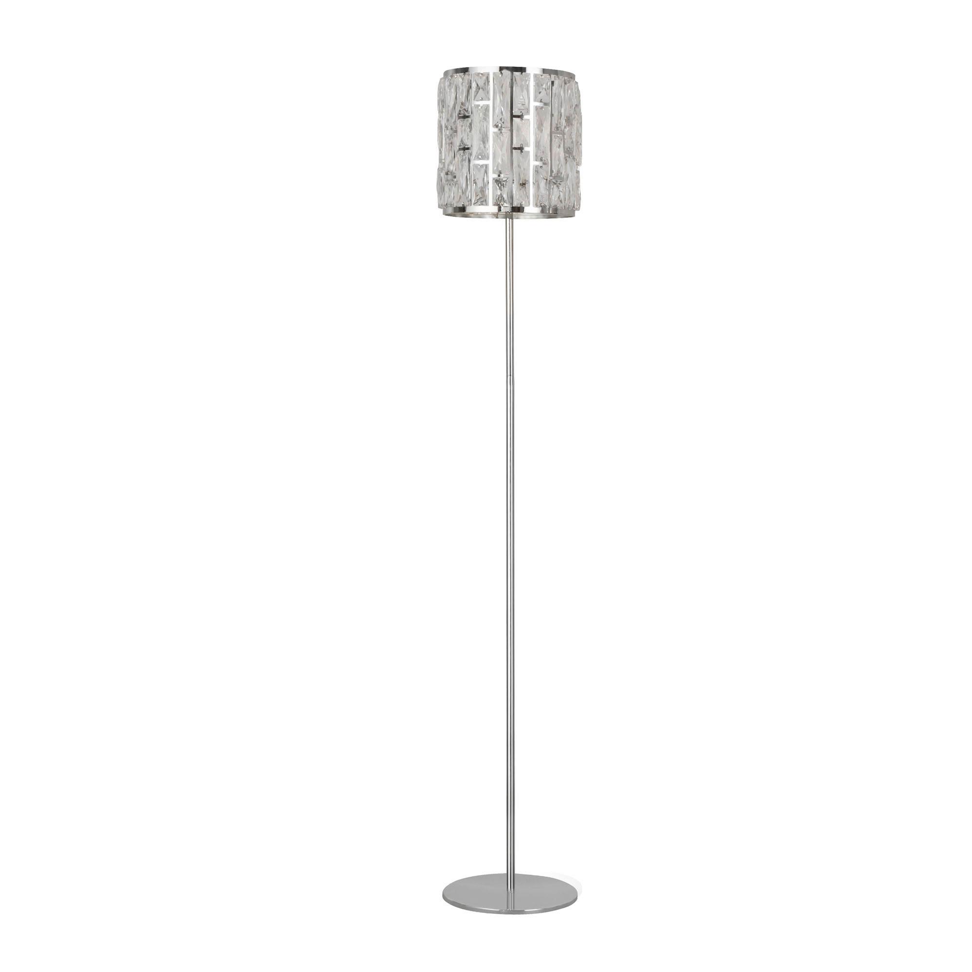 Stehleuchte Bijou Eu6589cc - Klar/Chromfarben, Design, Glas/Metall (26/155cm)
