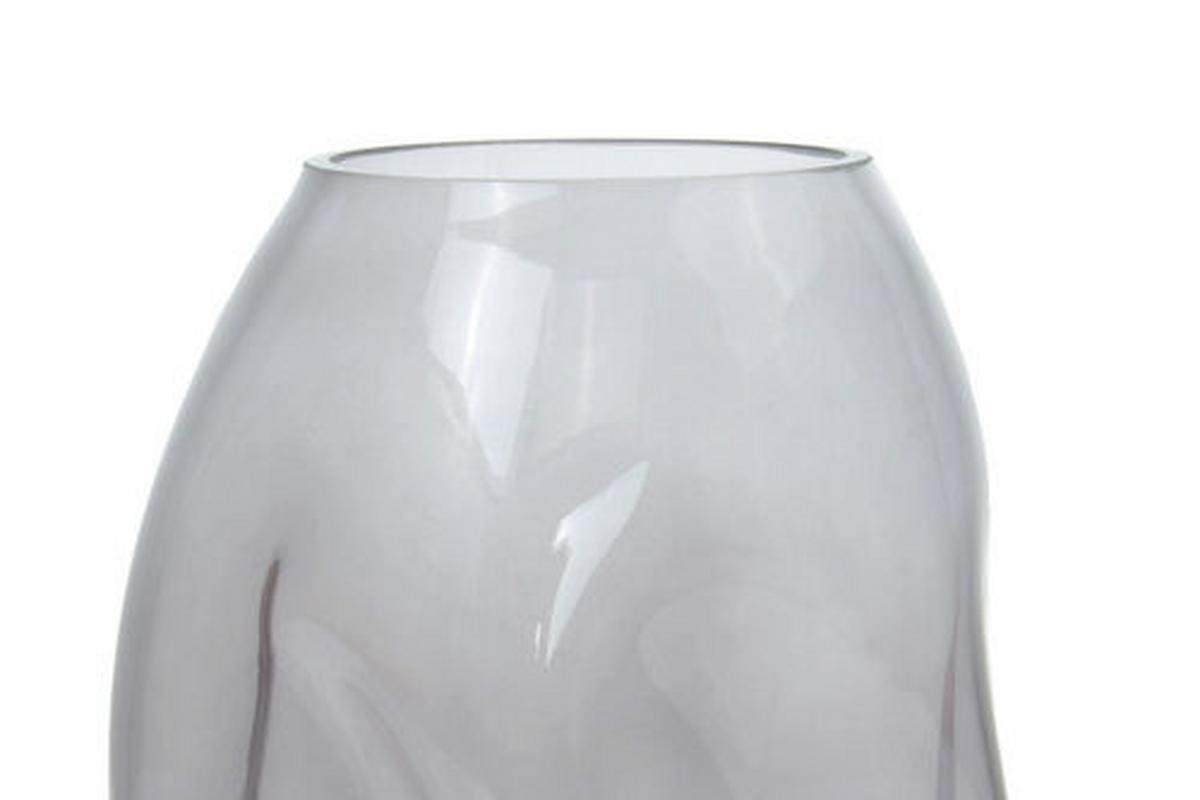 Vase Sidney Zylindrisch Glas Grau H: 25 Cm - Grau, Design, Glas (15/25/15cm) - Kayoom