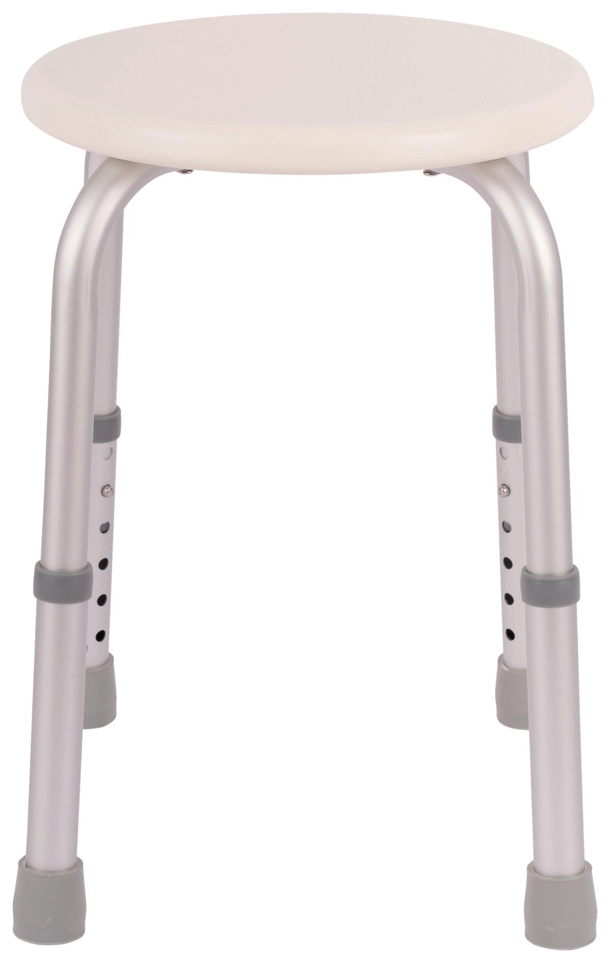 STOLIČKA DO SPRCHY RUDI 2 - biela/hliníková, Modern, kov/plast (32/36-51/32cm)