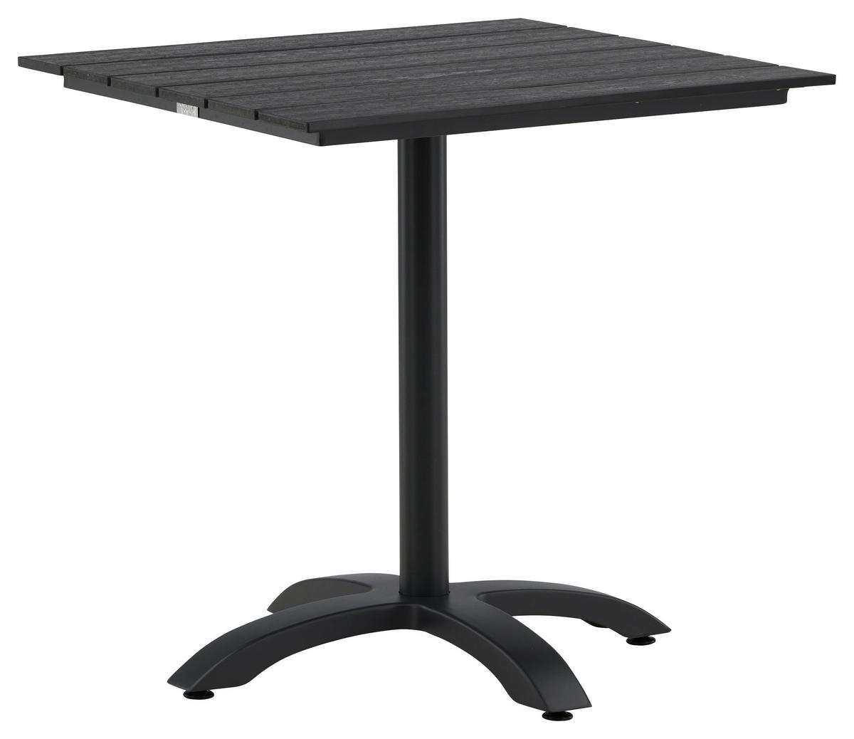 Gartentisch Colorado Aluminium L: 70cm - Schwarz, KONVENTIONELL, Kunststoff/Metall (70/74/70cm) - Gardenson