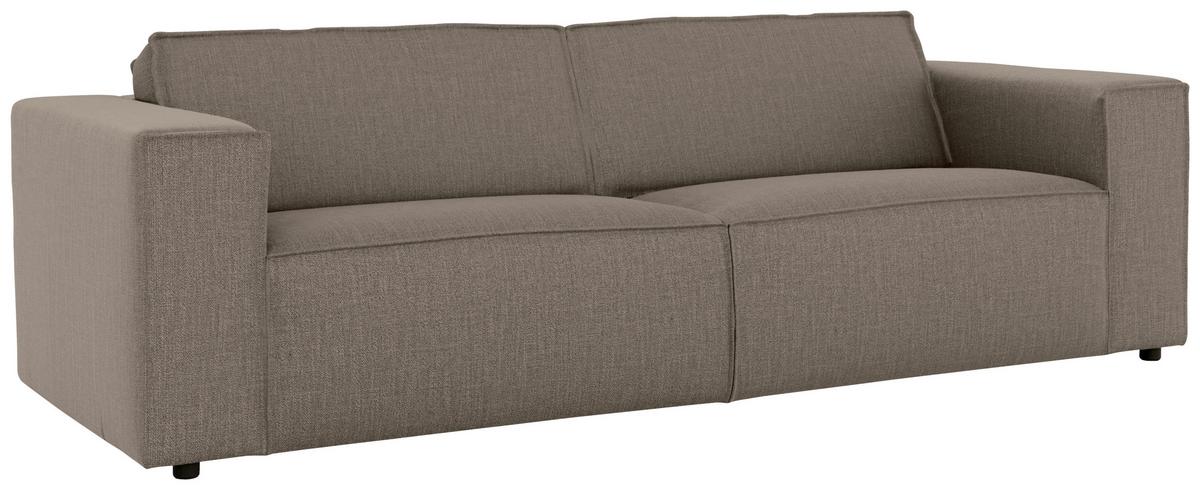 3-sitzer-sofa Dice Taupe/grau B: 250 Cm - Taupe/Schwarz, MODERN, Textil (250/80/102cm) - MID.YOU