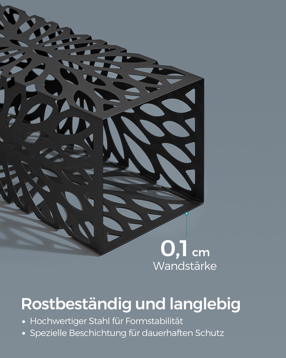 Schirmständer Schwarz B: 15,5 Cm - Schwarz, Basics, Metall (15,5/41/15,5cm)