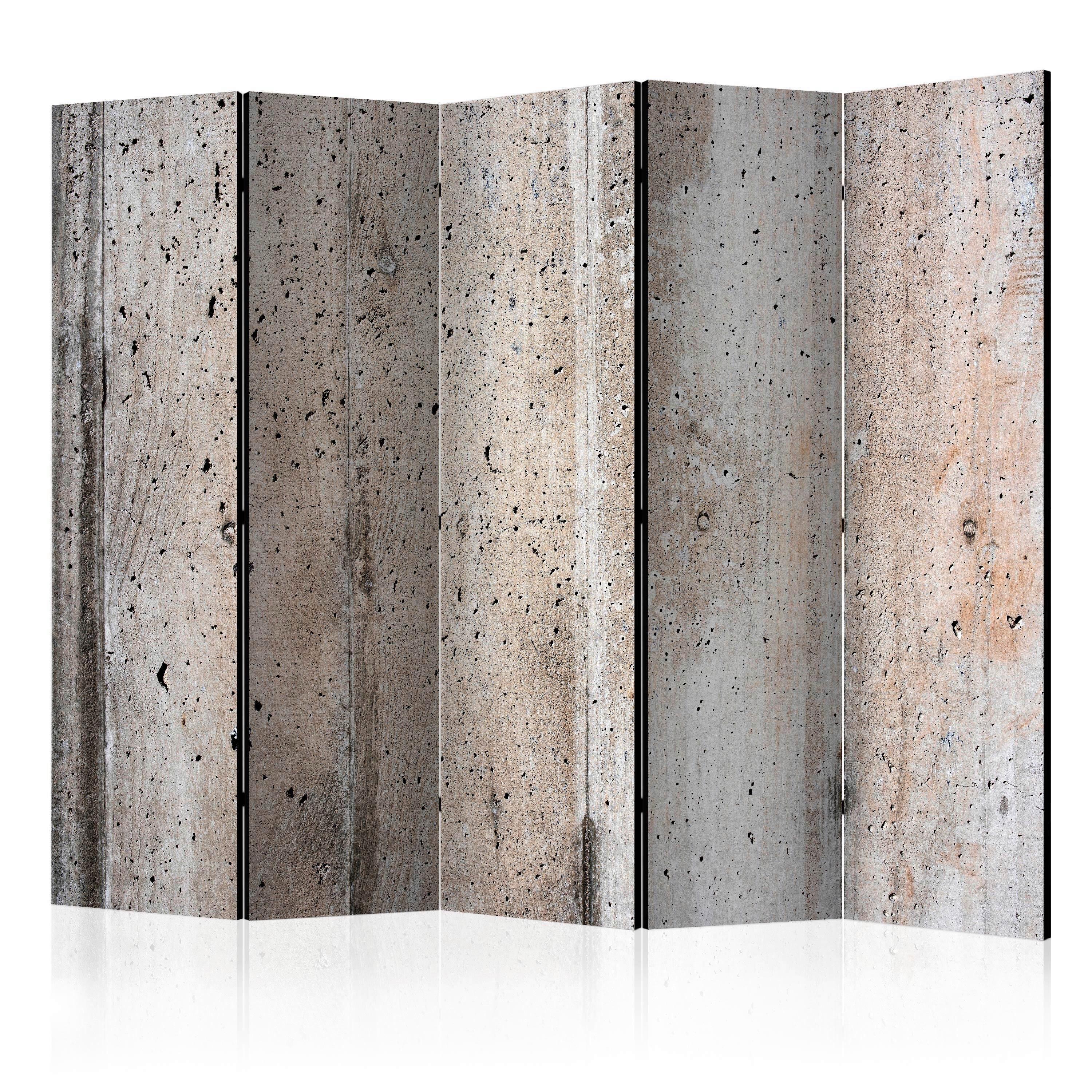 PARAVENT Hellgrau Beige B: 225 cm - Beige/Hellgrau, Basics, Holz/Textil (225/172/3cm) - artgeist