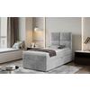 Boxbett Rivia Hellgrau Lf: 90x200 cm - Silberfarben/Hellgrau, MODERN, Holz/Textil (90/200cm) - MID.YOU