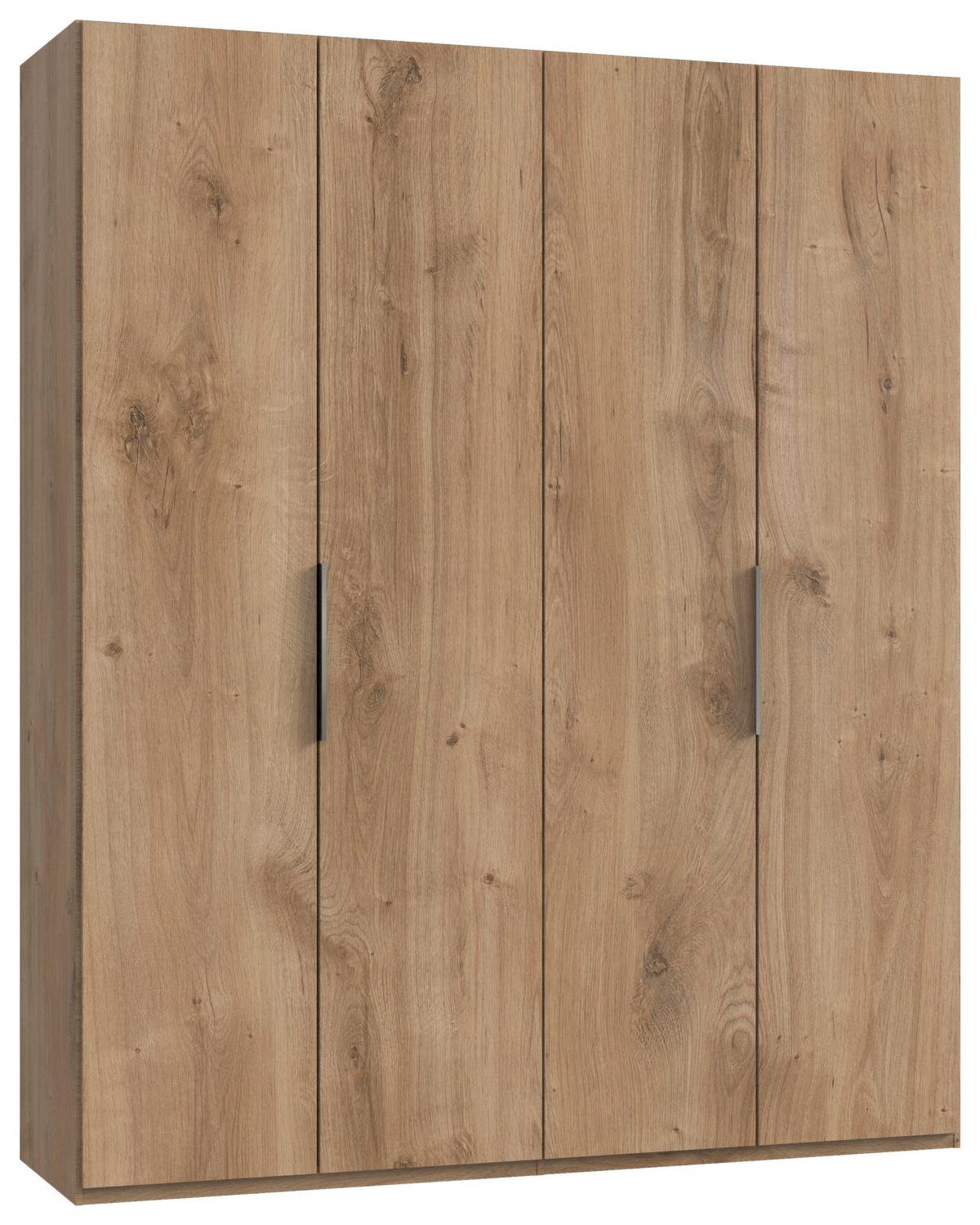 Eichefarbener Kleiderschrank viertürig