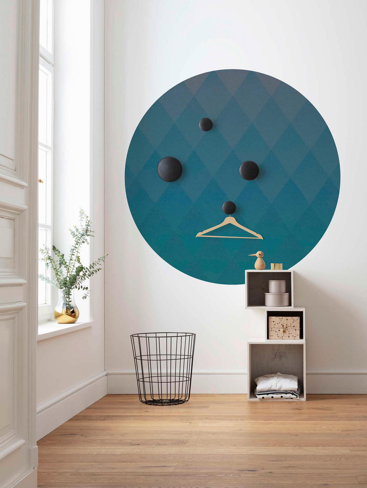 Fototapete Lucy With Diamonds - Türkis, Trend, Papier (125cm) - Komar