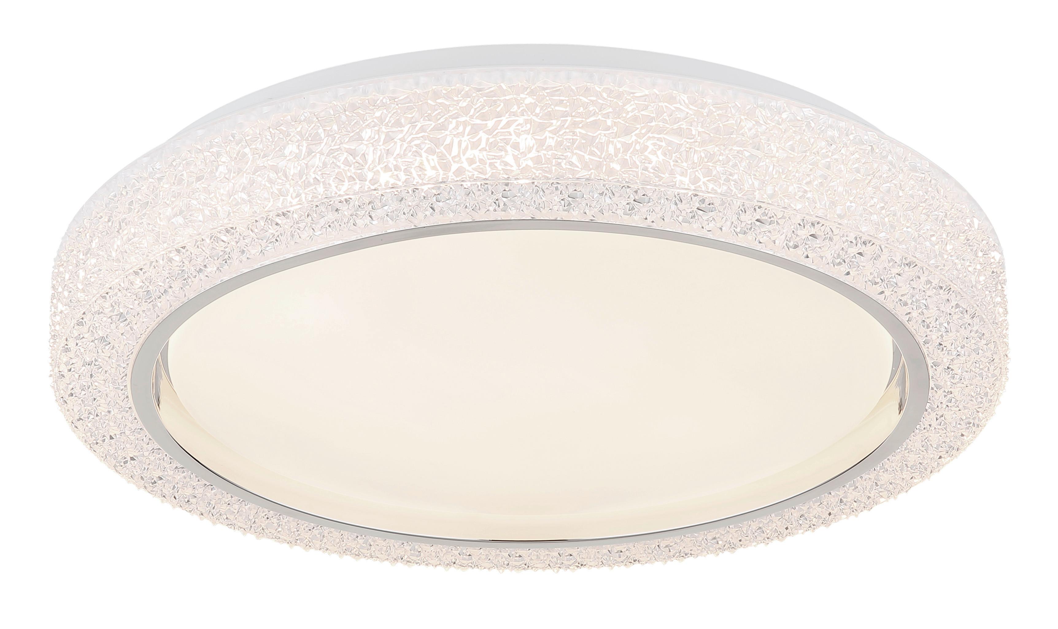 Led-deckenleuchte 41265k - Klar/Chromfarben, Basics, Kunststoff/Metall (40/8cm) - Globo