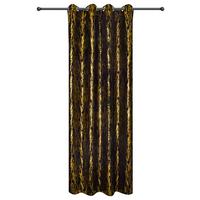 Ösenvorhang Eleonore - Goldfarben/Schwarz, MODERN, Textil (140/245cm) - James Wood