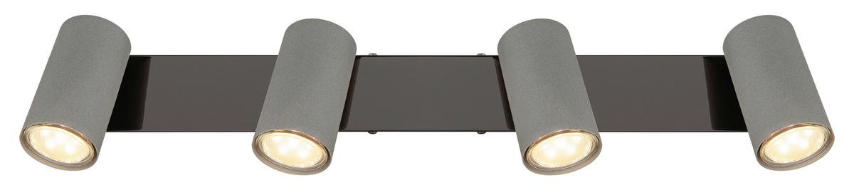 Strahler 57911-4s - Schwarzchrom/Grau, Design, Metall (56/10/12cm) - Globo