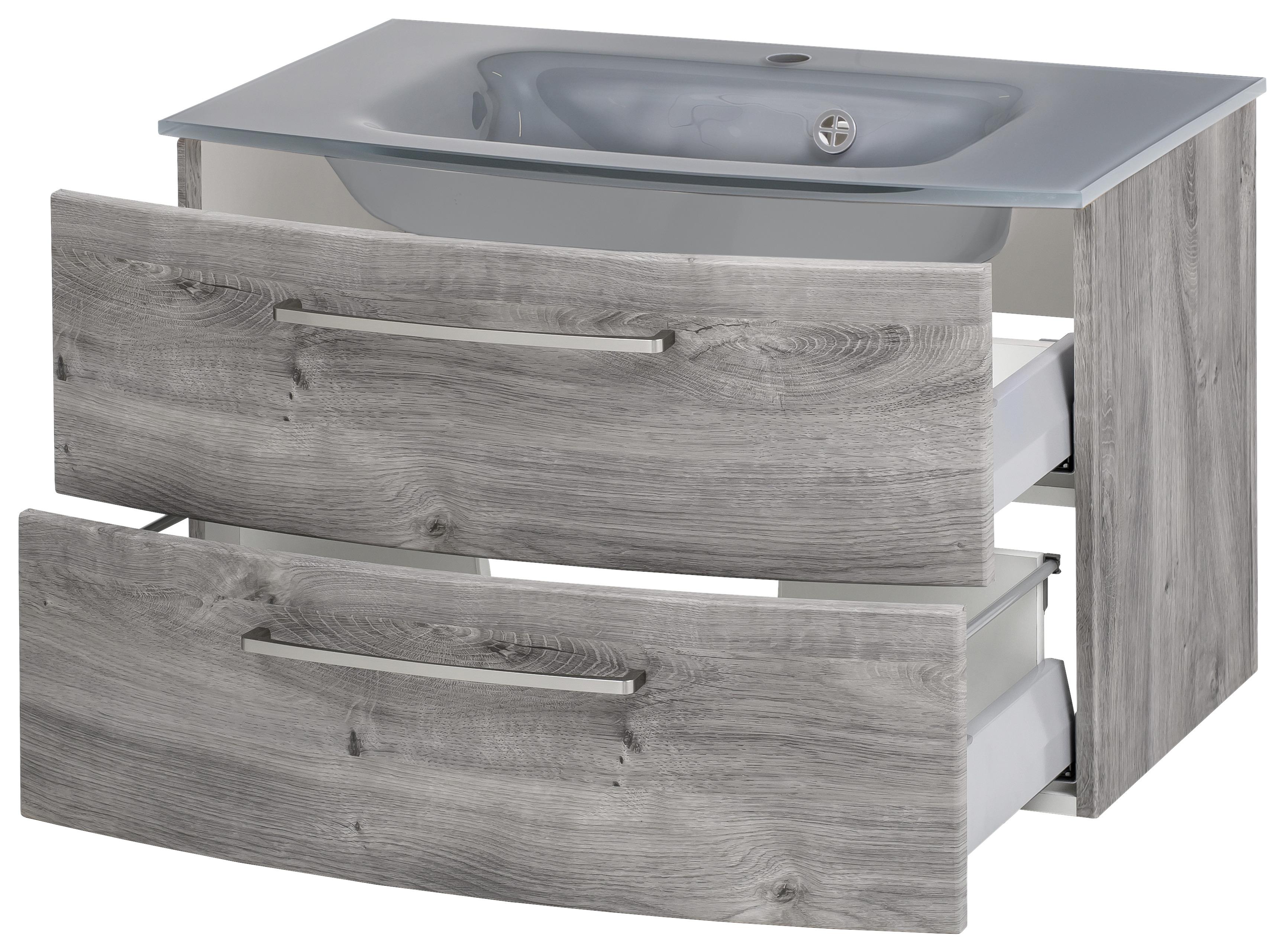 Waschtisch in Grau mit Schubladen