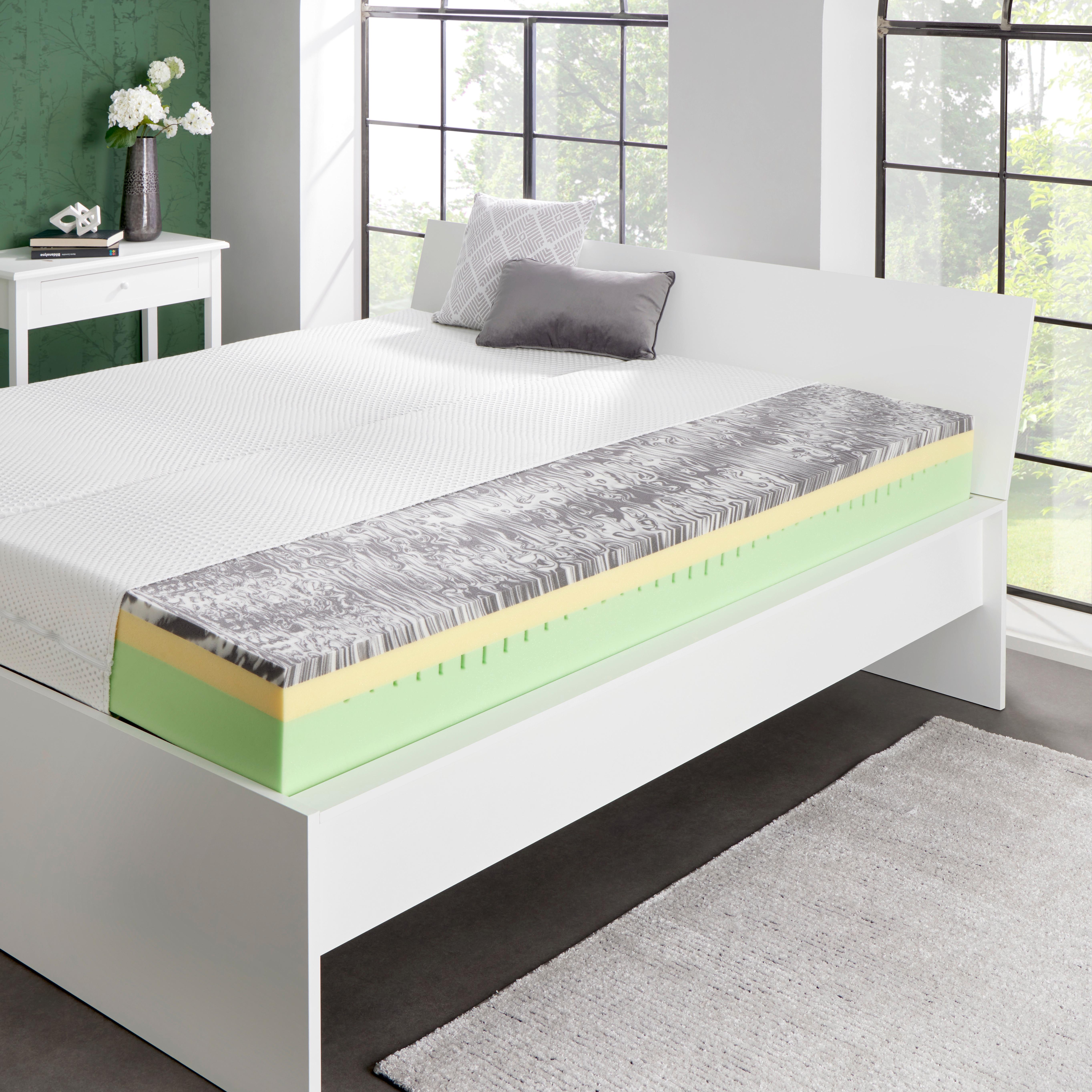 Viscomatratze Thermofit Härtegrad: H3, Lf: 90x200 cm - Weiß, Textil (90/200cm) - Ele