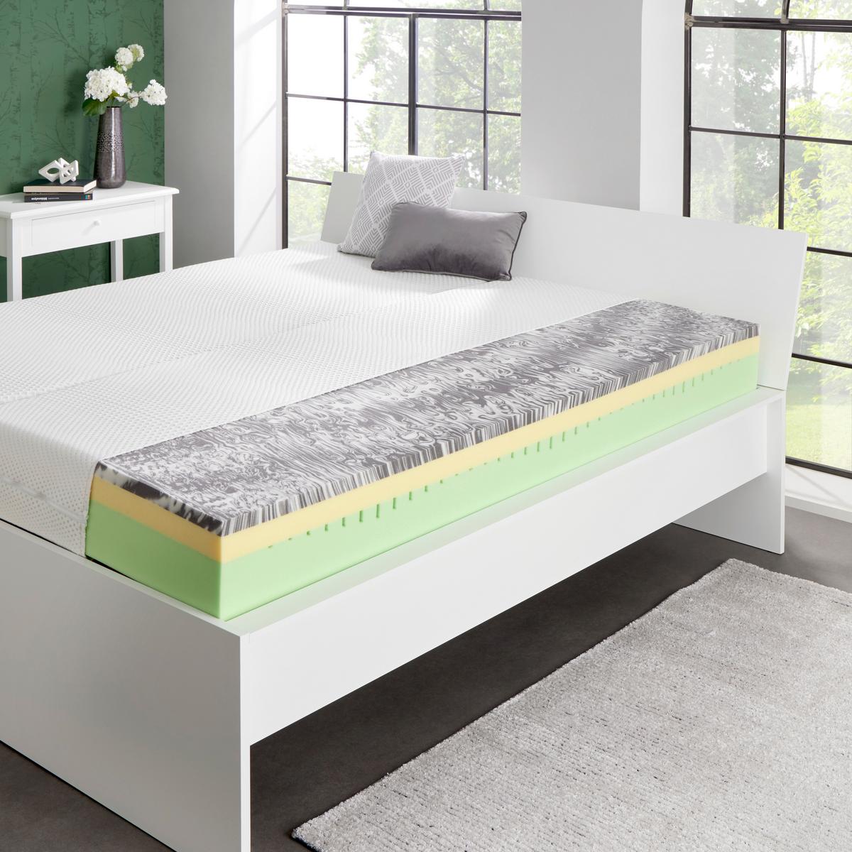 Viscomatratze Thermofit Härtegrad: H3, Lf: 140x200 cm - Weiß, Textil (140/200cm) - Ele