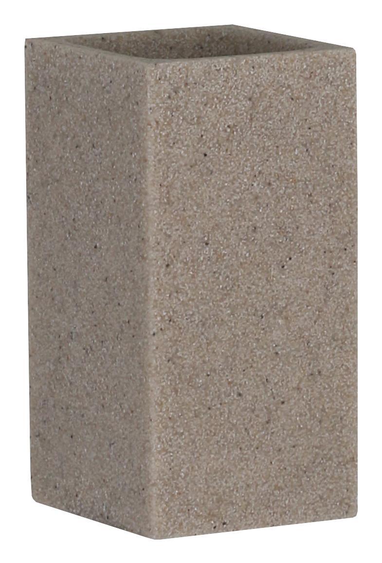 Zahnputzbecher Venedig - Beige, MODERN, Stein (6/11,9/6,5cm)