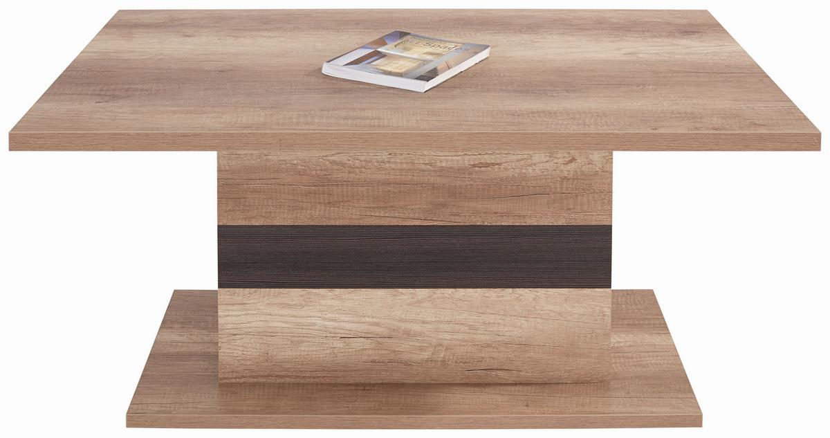 Couchtisch Mali, Eiche Dekor/dunkelbraun - Eichefarben/Dunkelbraun, MODERN, Holzwerkstoff (110/49/67cm)