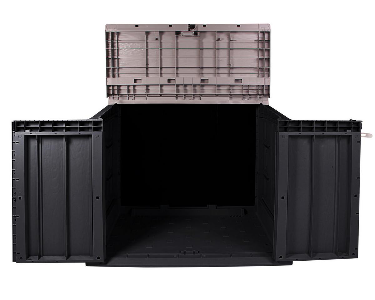 Mülltonnenbox 130x111x75 cm Anthrazit/Grau versperrbar - Anthrazit/Grau, Basics, Kunststoff (130/111/75cm)