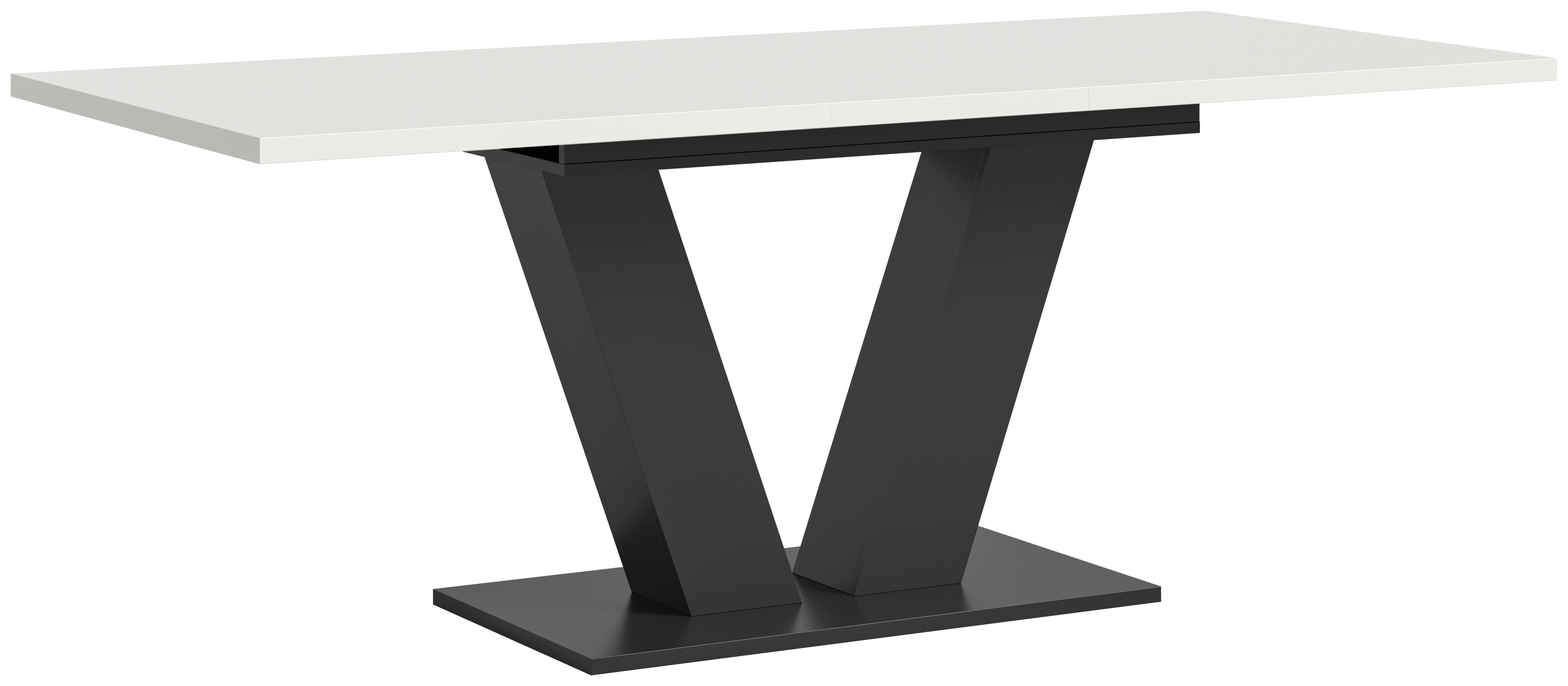 Ausziehtisch Marlon 150 Azq Grau/Weiß Auf 190cm Ausziehbar - Weiß, Trend, Holzwerkstoff (150-190/90/75cm)