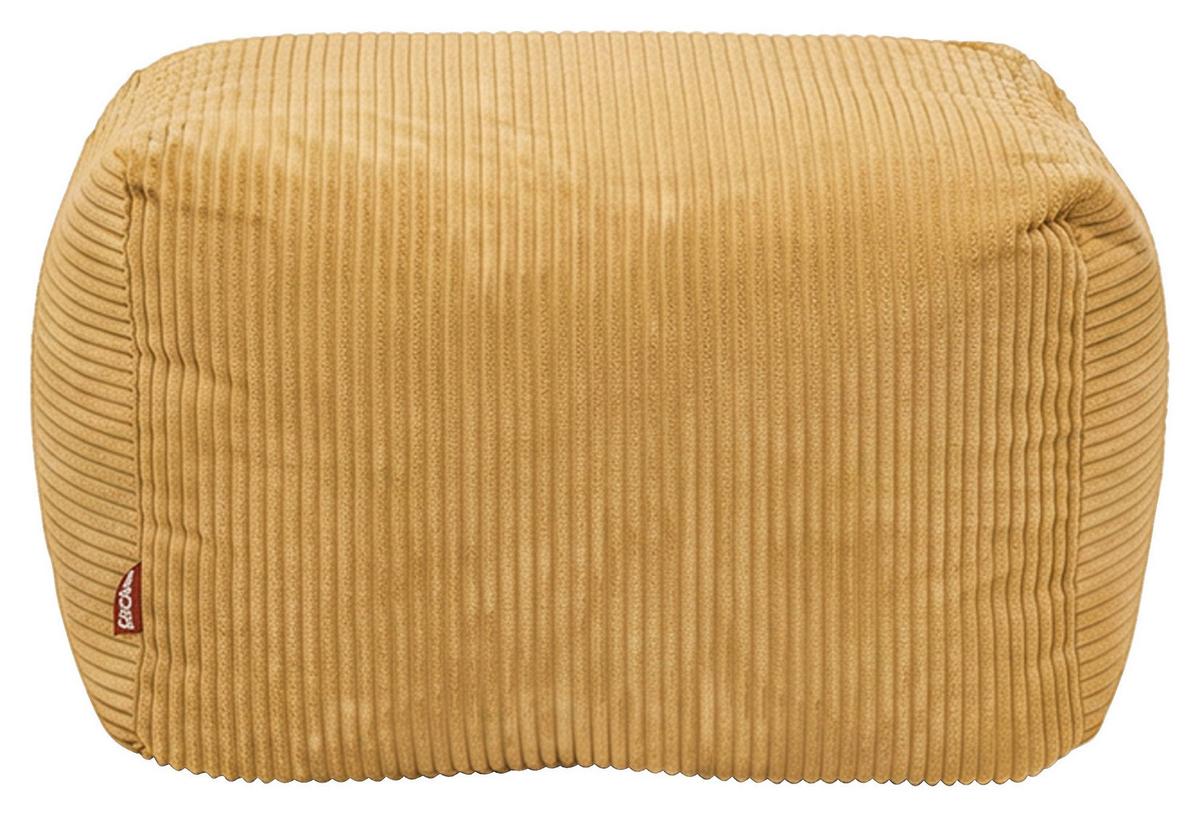 Sitzsack Cubi Cord gelb, Indoor, B: 60cm - Gelb, Basics, Textil (60/40/50cm)
