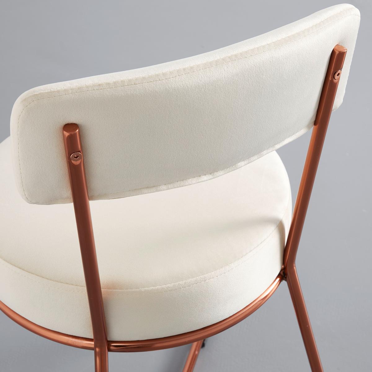 Jídelní židle PAMELA béžová - béžová, Moderní, kov/textil (44/73/47,5cm) - Bessagi Home