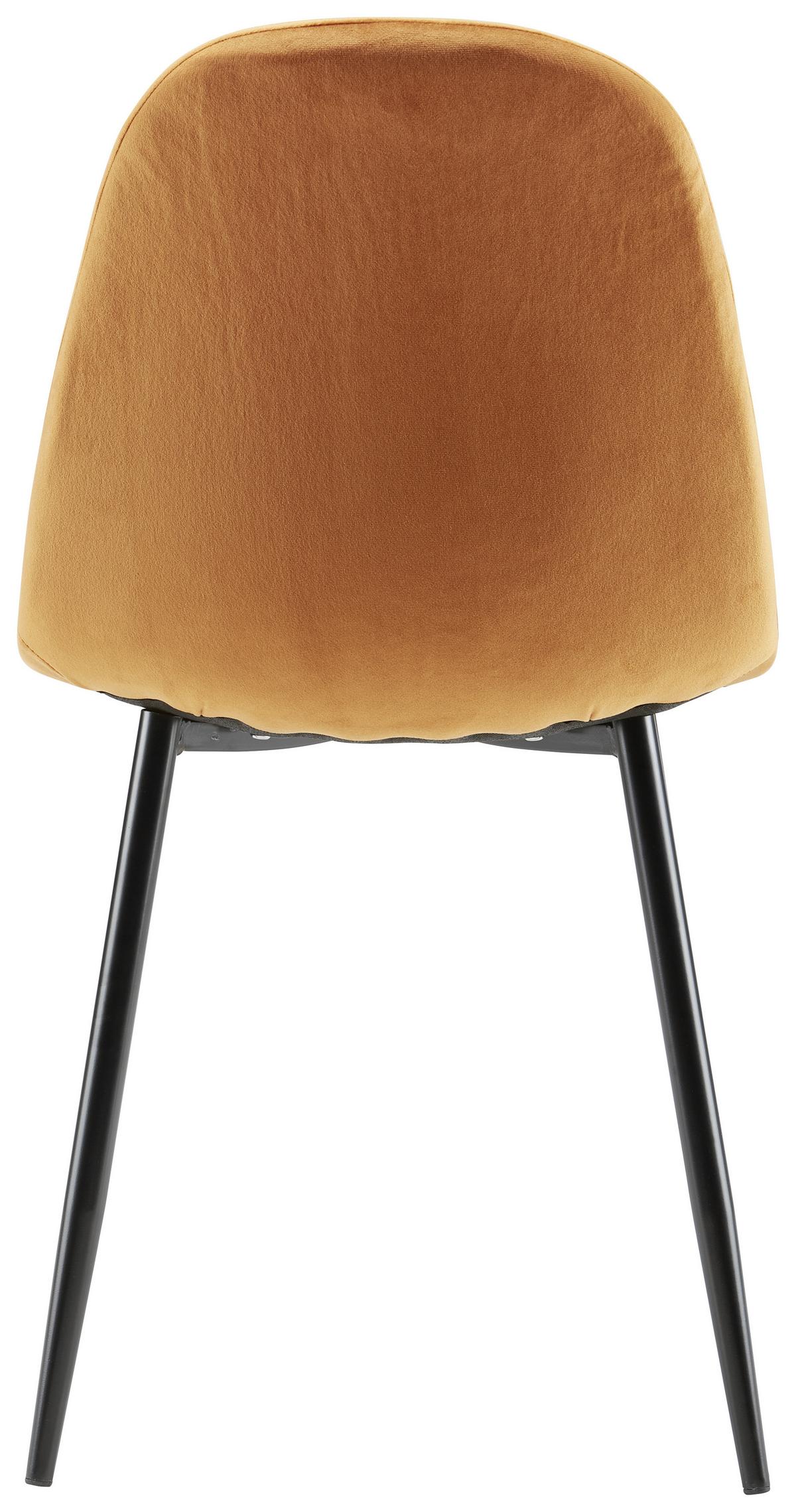 Židle Lio - černá/rezavá, Moderní, kov/dřevo (43/86/55cm) - Modern Living