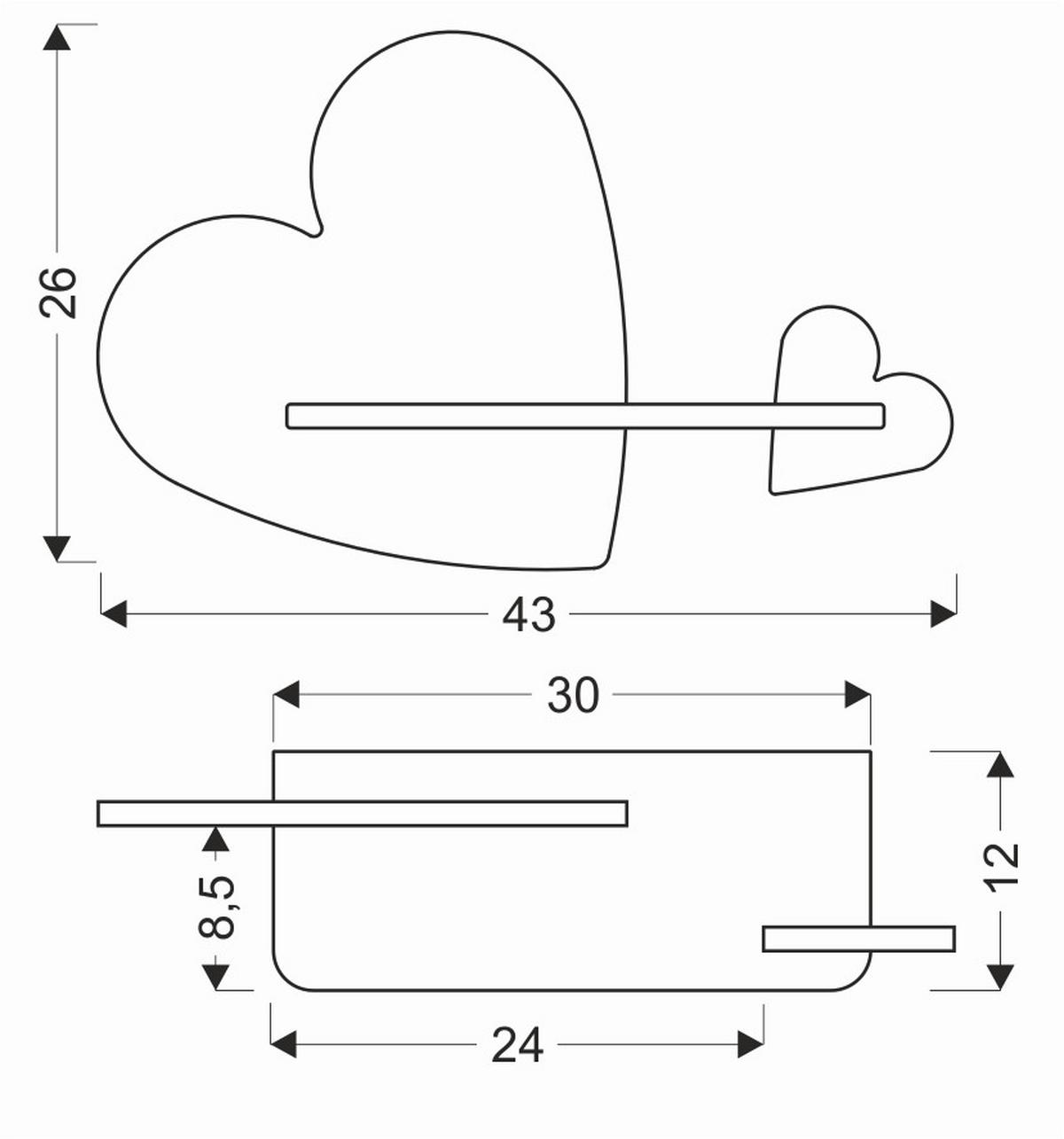 Kinderwandleuchte Heart - Pink/Weiß, Basics, Holz/Holzwerkstoff (43/12/26cm)