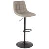 Barhocker höhenverstellbar Bretone Grau - Schwarz/Grau, MODERN, Textil/Metall (44/112/49cm)