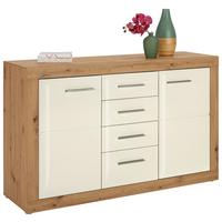 KOMODA MALTA  -EXKLUSIV- - bílá/barvy dubu, Konvenční, kompozitní dřevo/plast (138/86/40cm) - Mömax