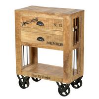 KOMMODE Naturfarben/Schwarz B: 60cm - Schwarz/Naturfarben, Design, Holz/Metall (60/80/30cm) - MID.YOU