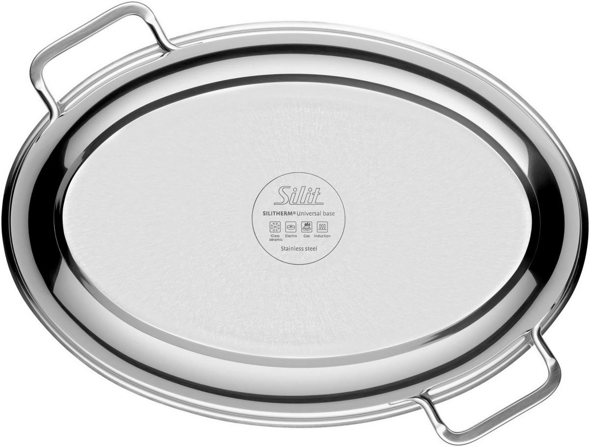 Bräter Metall Edelstahlfarben 8,5 L 250°C - Edelstahlfarben, Basics, Metall
