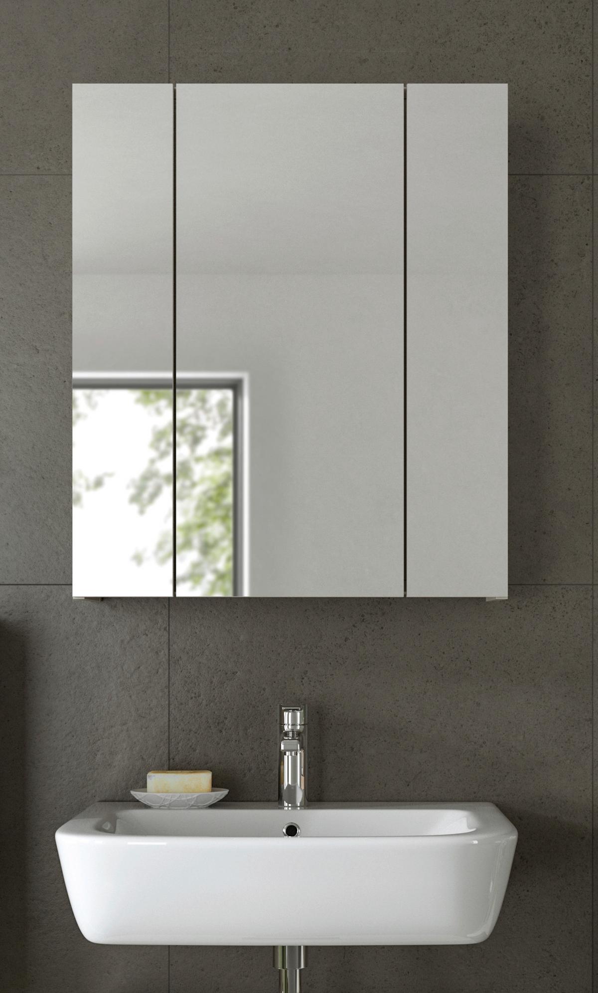 Spiegelschrank Ice Kaschmir B: 60cm - Kaschmir, Trend, Glas/Holzwerkstoff (60/70/18cm) - MID.YOU